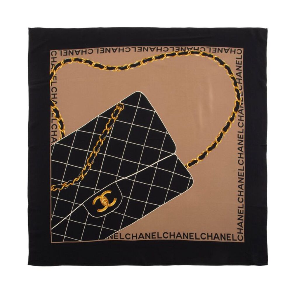 Chanel Vintage Silk Classic Flap Bag 90cm Scarf
